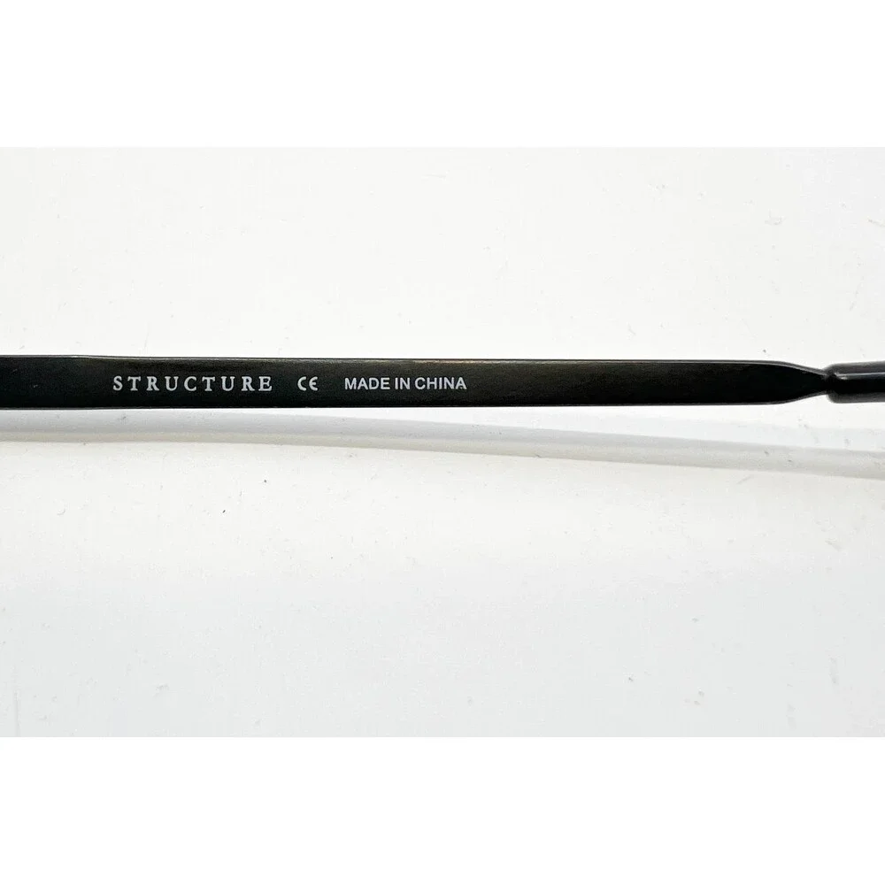 Structure Eyeglass Frames Mens Matte Black SR 604 Rectangle 57-18-135